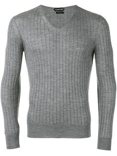 ribbed V-neck jumper Tom Ford