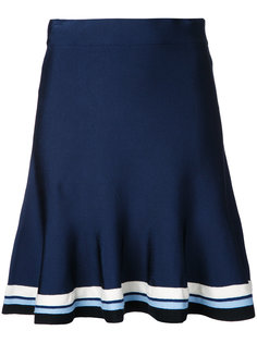 striped hem flared skirt Victoria Victoria Beckham