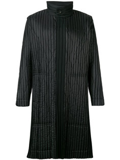 pleated funnel neck coat Homme Plissé Issey Miyake