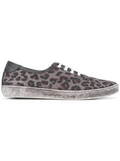 leopard print distressed trainers Marc Jacobs