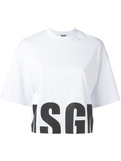 футболка с принтом-логотипом MSGM