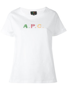 logo print T-shirt  A.P.C.