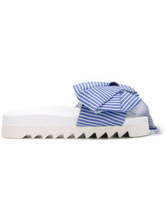 bow striped sandals  Joshua Sanders