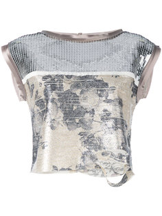 sequin crop top Aviù