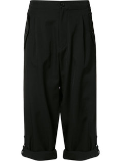 folded hem cropped trousers Yohji Yamamoto