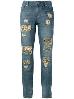 рваные джинсы с блестящей отделкой Michael Michael Kors