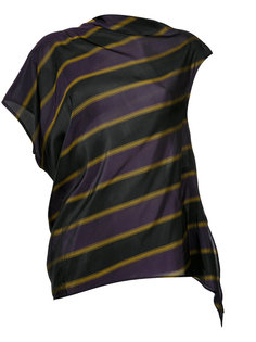 striped asymmetric blouse  08Sircus