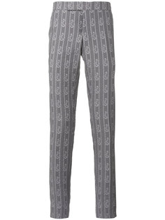 брюки с принтом якорей  Thom Browne