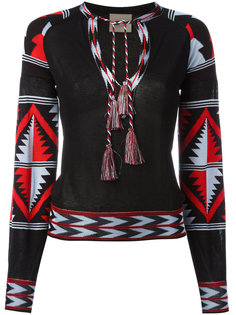 tassel neck blouse Laneus