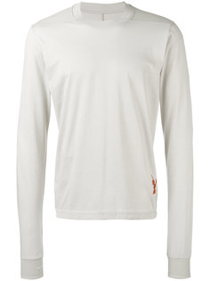 ribbed trim long sleeve top Rick Owens DRKSHDW