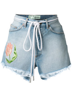embroidered flower shorts Off-White