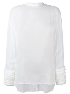 gathered cuffs sheer blouse Cédric Charlier