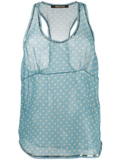 sheer polka dot tank top Roberto Cavalli
