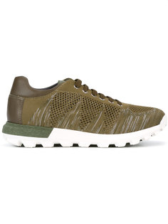 lace-up knit trainers Pollini