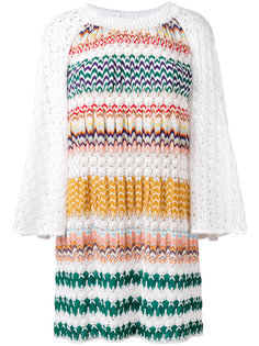 трикотажное платье с разноцветным узором  Missoni