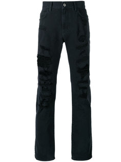 джинсы с потертой отделкой Armani Jeans