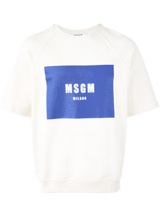 футболка с принтом-логотипом MSGM