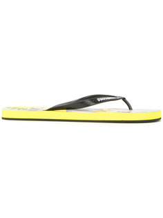 animal print flip-flops Dsquared2