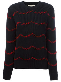 hand embroidered jumper Maison Kitsuné