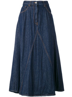 жатая юбка длины миди Mm6 Maison Margiela