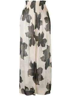floral print sheer trousers Forte Forte