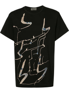 футболка с брызгами краски Yohji Yamamoto