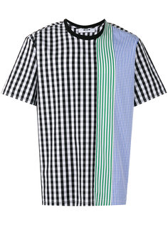 stripe checkered T-shirt MSGM