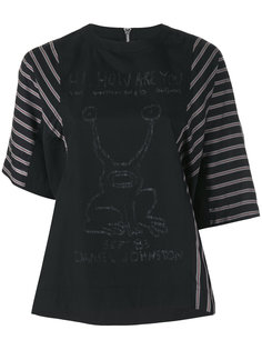 Inside out effect frog print t-shirt Sacai