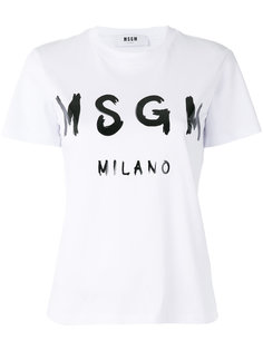 logo print T-shirt MSGM
