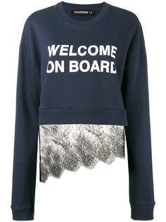 welcome on board lace sweatshirt Filles A Papa