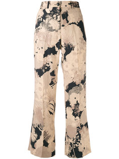 укороченные брюки с рисунком Dries Van Noten