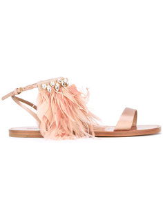 декорированные сандалии Miu Miu