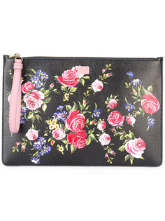 клатч с принтом роз Dolce &amp; Gabbana
