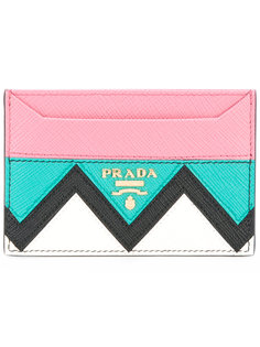 кошелек для карт с зигзагообразным узором Prada