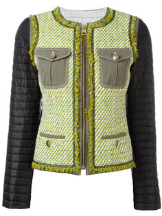 padded sleeve tweed jacket  Fay