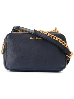 сумка через плечо с цепочной деталью Miu Miu