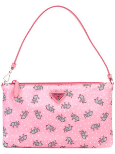 elephant print clutch bag Prada