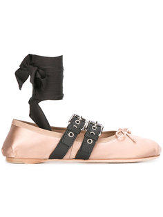 балетки с ремешками Miu Miu