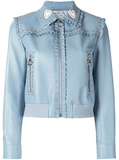 studded leather jacket  Miu Miu