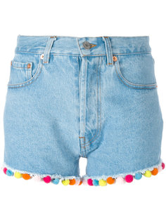 pompom denim shorts Forte Couture