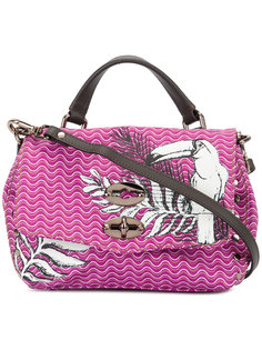 feather print shoulder bag  Zanellato