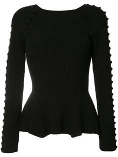 button up rib knit jumper Carolina Herrera