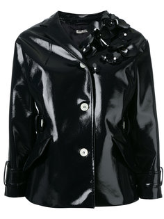 floral appliqué jacket  Miu Miu