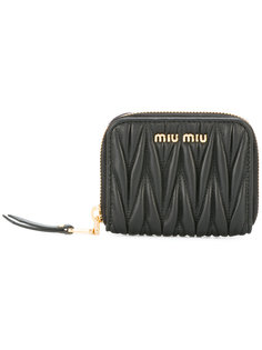 textured zip purse Miu Miu