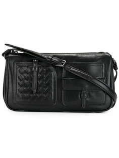 сумка на плечо с плетеной вставкой Bottega Veneta