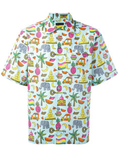 multi print shortsleeved shirt  Prada