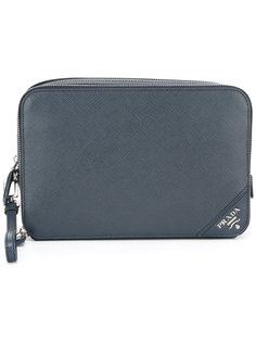 клатч на двойной молнии Prada