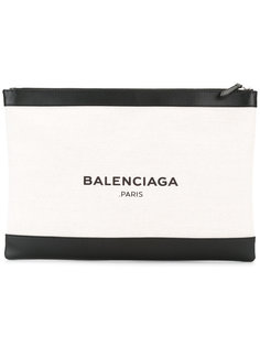 клатч с контрастными полосками Balenciaga
