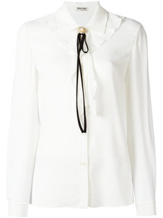 блузка с завязками Miu Miu