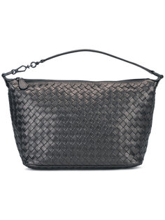 металлизированная плетеная сумка Bottega Veneta